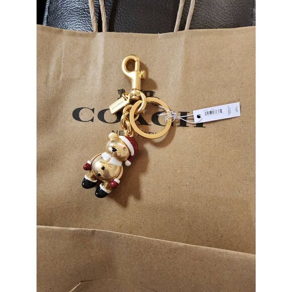 Coach Santa Bear purse charm - Picture 9 of 9